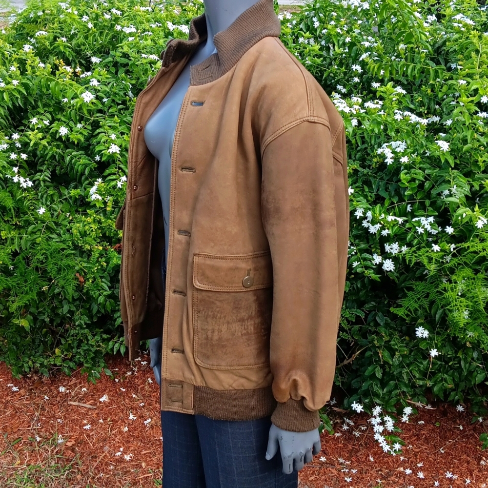 CASSIDY LEATHER FASHIONS LADIES VINTAGE GENUINE LEATHER BOMBER/FLIGHT JACKET
